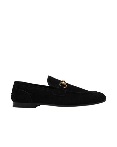 black gucci suede loafers|Men's Gucci Jordaan loafer in black suede .